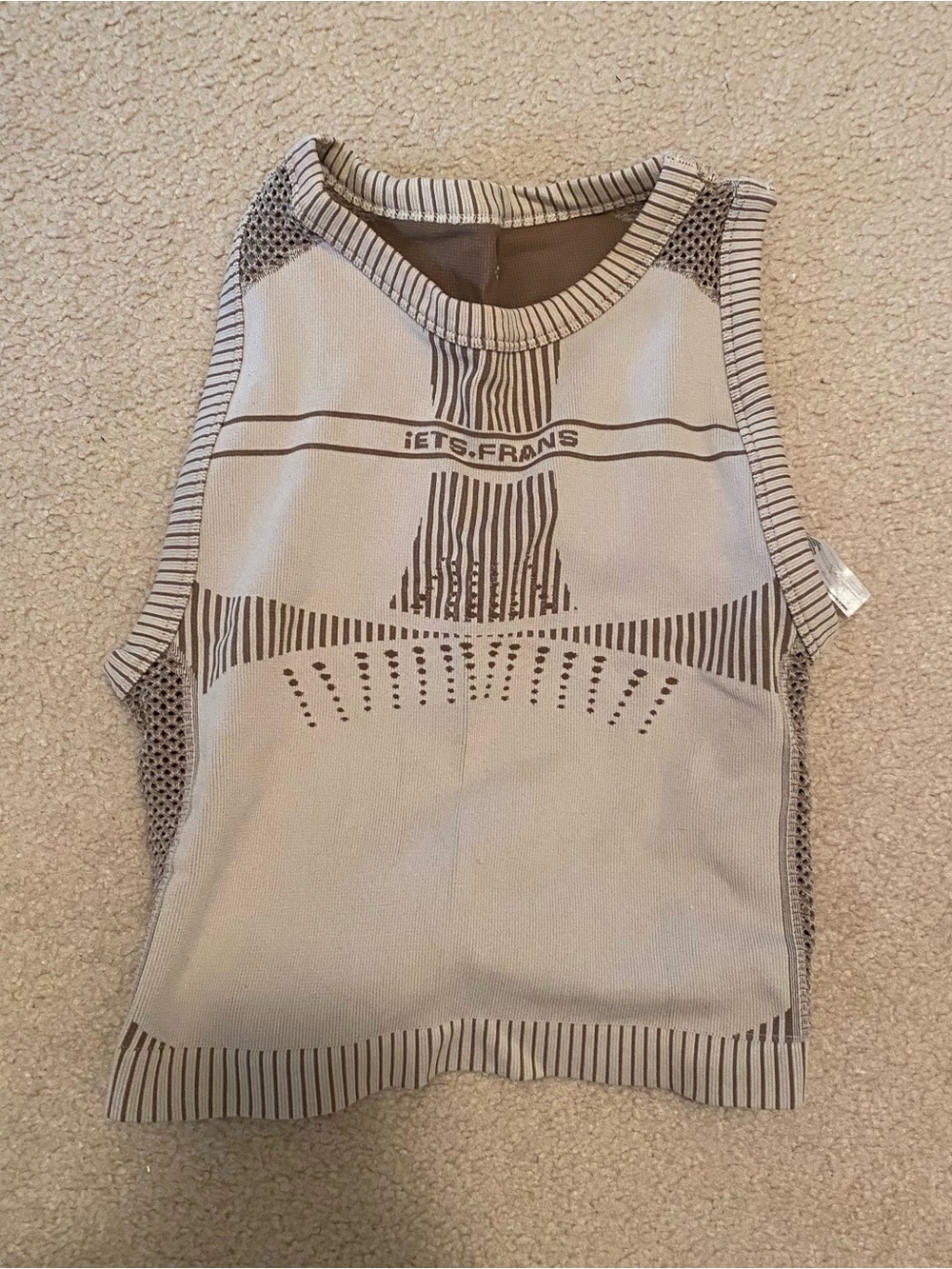 iETS FRANS Beige Graphic Tank Top